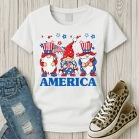 America Gnome 4th Of July Celebration Women's T-Shirt thumb 3