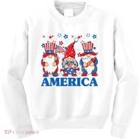 America Gnome 4th Of July Celebration Kids Sweatshirt thumb 0