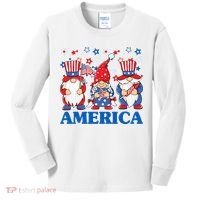 America Gnome 4th Of July Celebration Kids Long Sleeve Shirt thumb 0