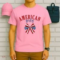 American Girly 4th Of July Usa Bow T-Shirt thumb 6