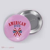 American Girly 4th Of July Usa Bow Button thumb 0