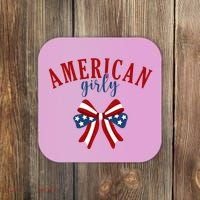 American Girly 4th Of July Usa Bow Coaster thumb 0