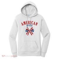 American Girly 4th Of July Usa Bow Women's Hoodie thumb 0