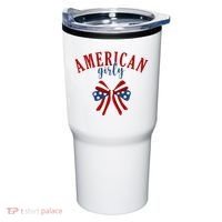 American Girly 4th Of July Usa Bow Tumbler thumb 0