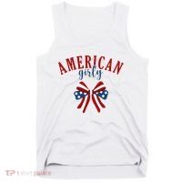American Girly 4th Of July Usa Bow Tank Top thumb 0