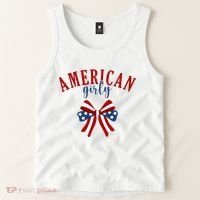 American Girly 4th Of July Usa Bow Tank Top thumb 2