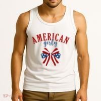 American Girly 4th Of July Usa Bow Tank Top thumb 3