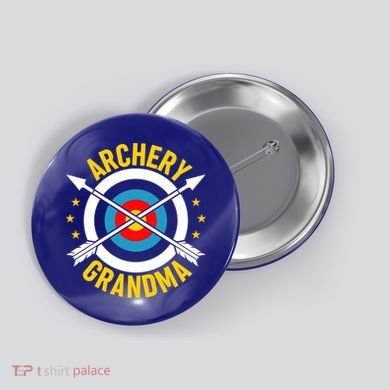 Archery Grandma Archer Bow Shooting Mothers Day Gift Button
