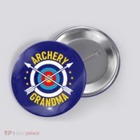 Archery Grandma Archer Bow Shooting Mothers Day Gift Button thumb 0