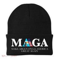 America Great Again Trump Milei 2024 Beanie thumb 0
