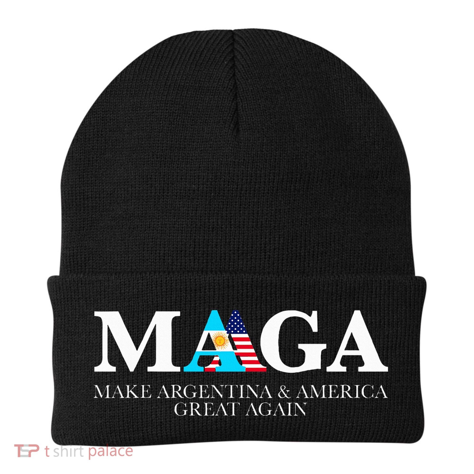 America Great Again Trump Milei 2024 Beanie
