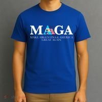 America Great Again Trump Milei 2024 T-Shirt thumb 3