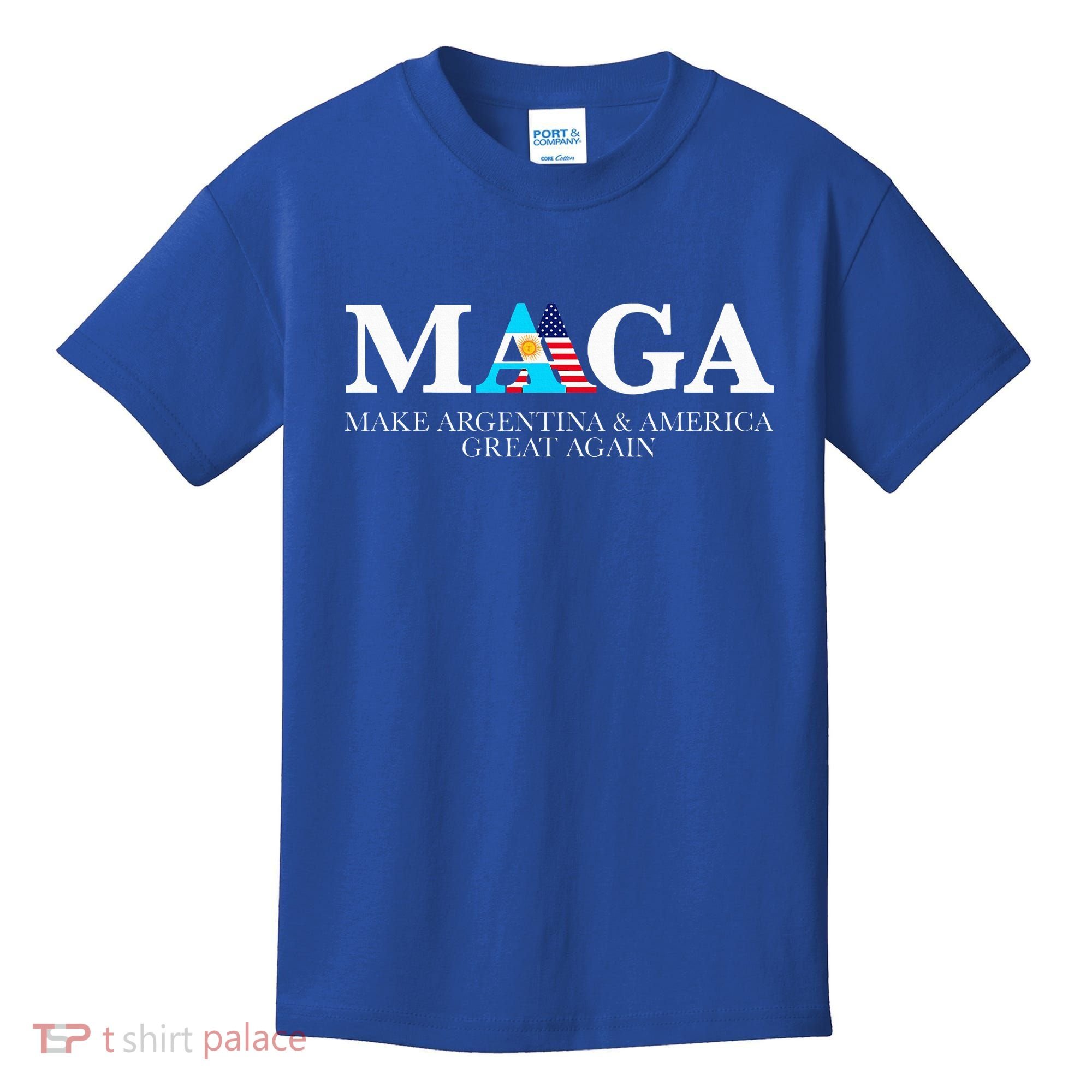 America Great Again Trump Milei 2024 Kids T-Shirt
