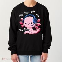 Axolotl Gaming Anime Video Game Pew Gamer Women's Sweatshirt thumb 0