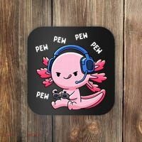 Axolotl Gaming Anime Video Game Pew Gamer Coaster thumb 0