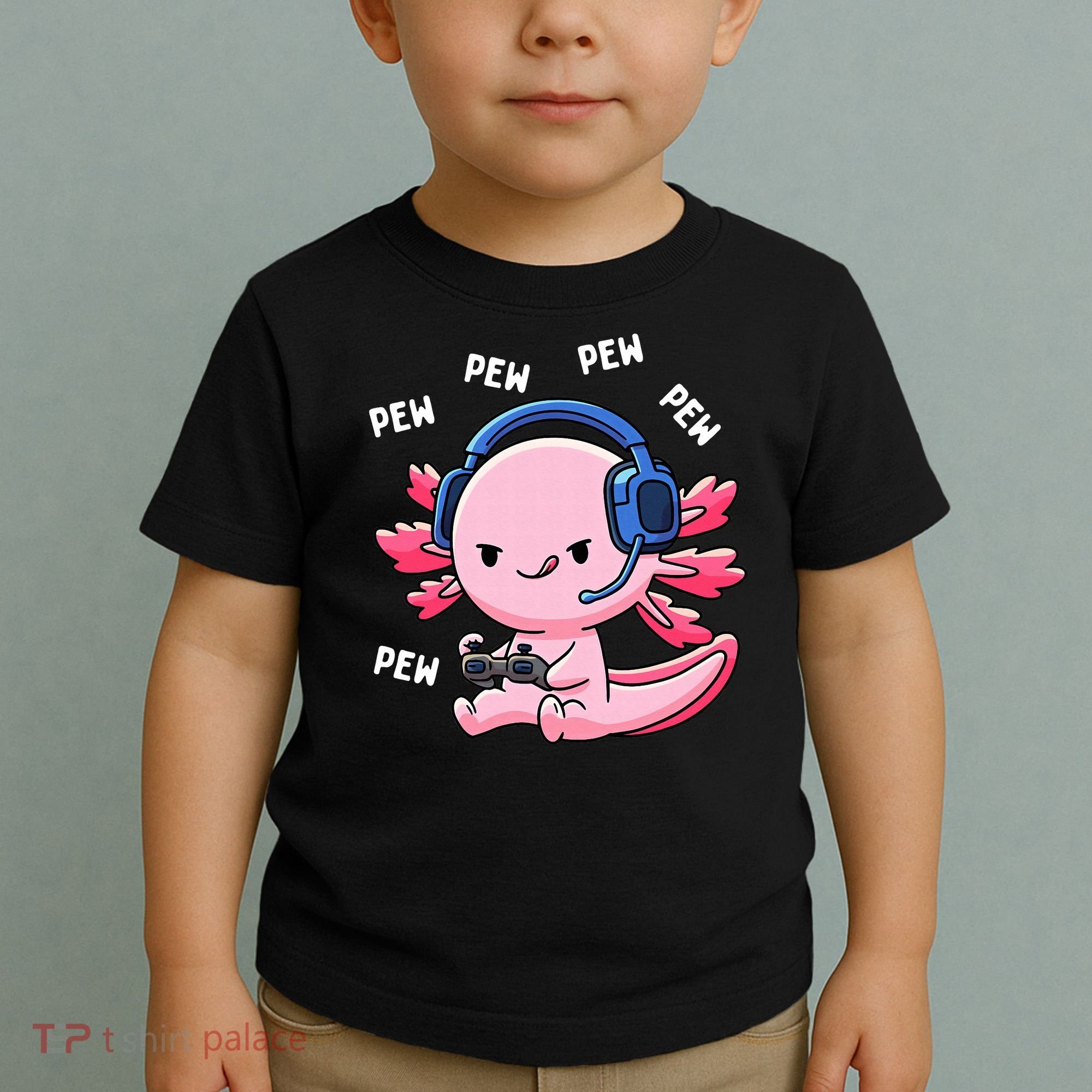 Axolotl Gaming Anime Video Game Pew Gamer Toddler T-Shirt
