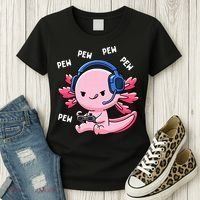 Axolotl Gaming Anime Video Game Pew Gamer Women's T-Shirt thumb 3