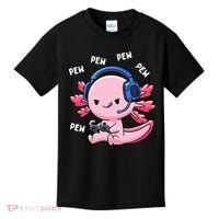 Axolotl Gaming Anime Video Game Pew Gamer Kids T-Shirt thumb 0