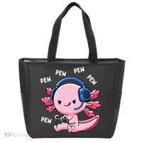 Axolotl Gaming Anime Video Game Pew Gamer Tote Bag thumb 0