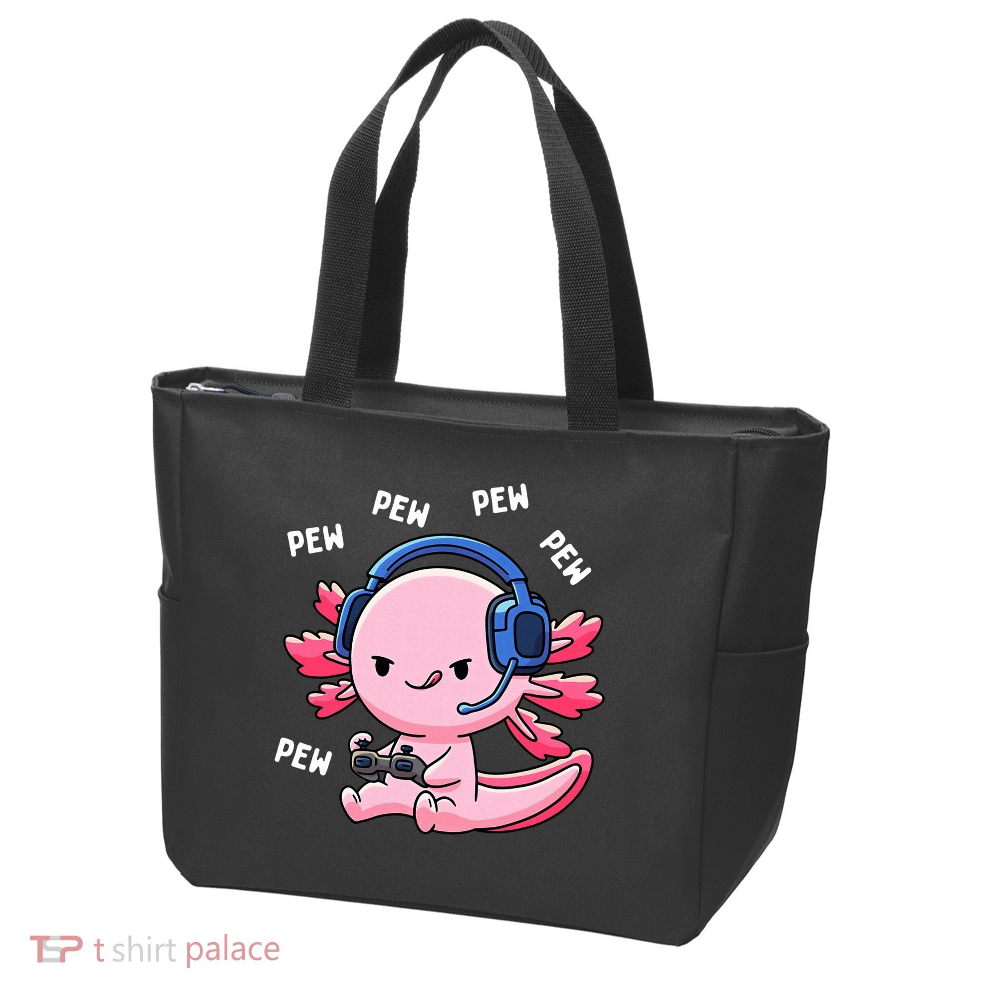 Axolotl Gaming Anime Video Game Pew Gamer Tote Bag