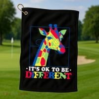 Autism Giraffe Golf Towel thumb 1