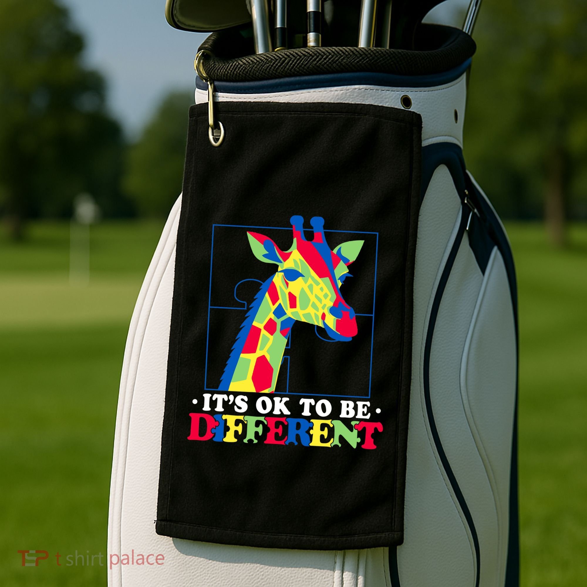 Autism Giraffe Golf Towel