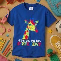 Autism Giraffe Kids T-Shirt thumb 3