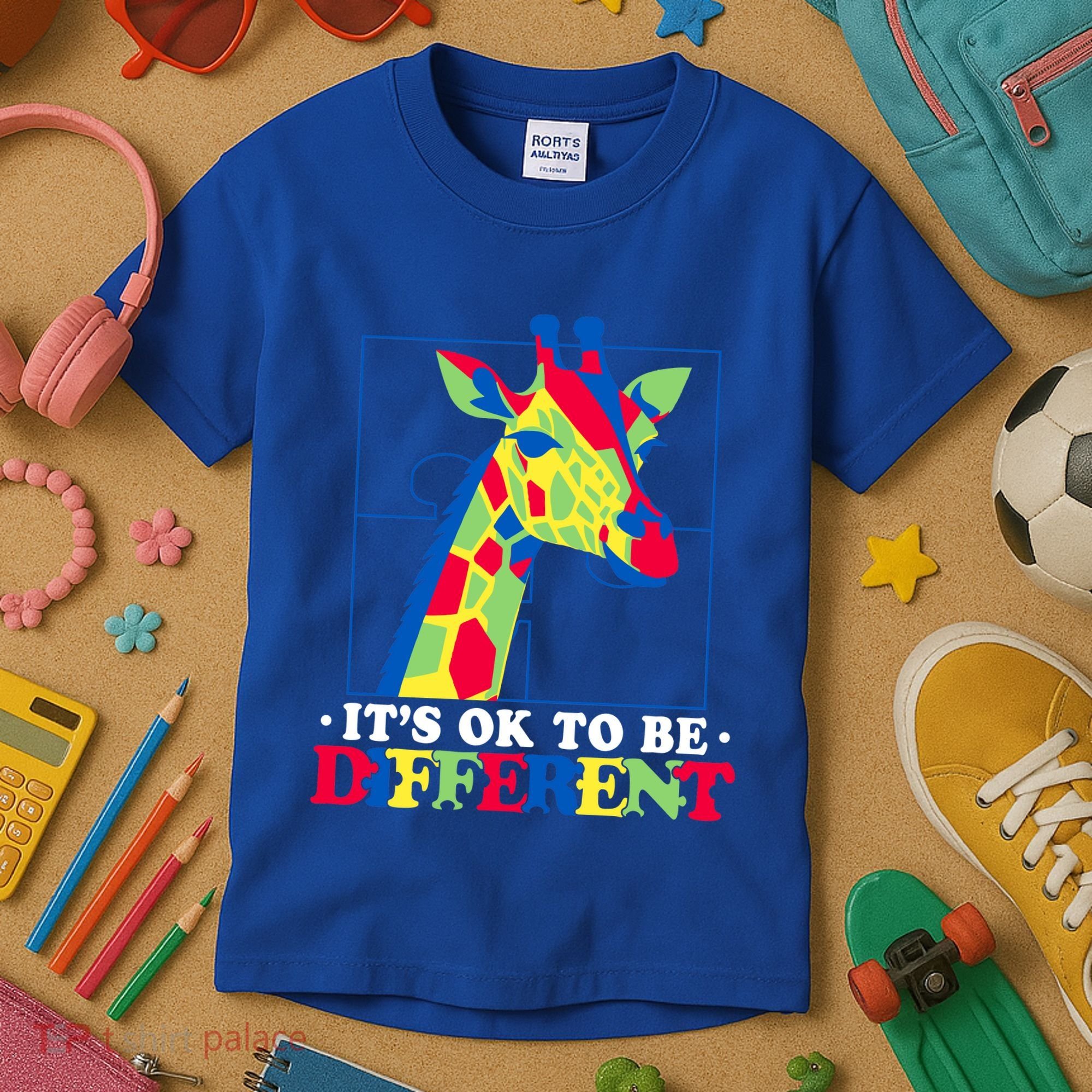 Autism Giraffe Kids T-Shirt