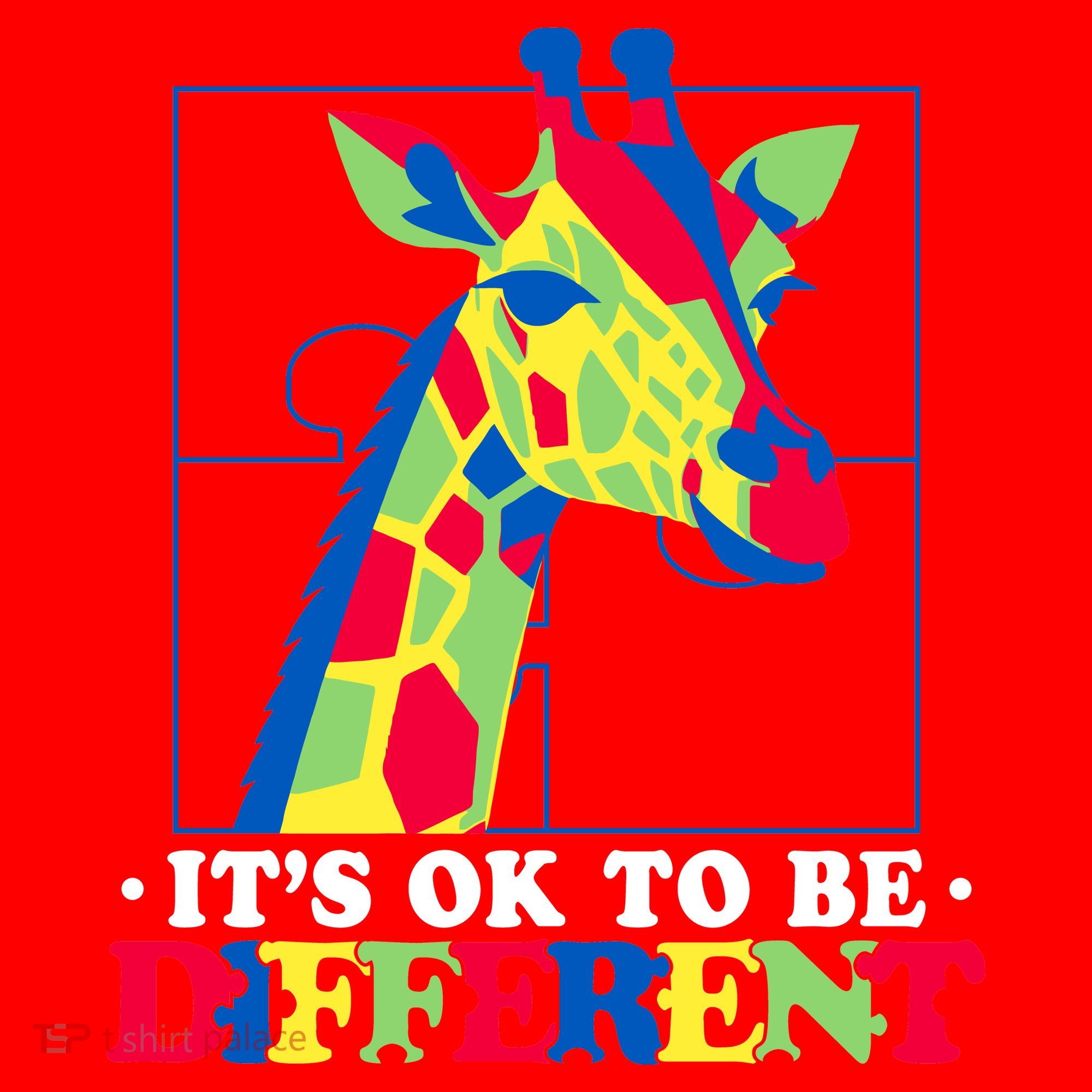 Autism Giraffe Santa Hat