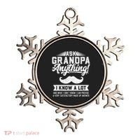 Ask Grandpa Anything Funny Gift Smart Fathers Day Ornament thumb 0