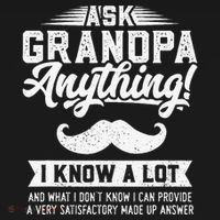 Ask Grandpa Anything Funny Gift Smart Fathers Day Baby Bodysuit thumb 2