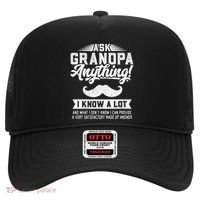 Ask Grandpa Anything Funny Gift Smart Fathers Day Hat thumb 0
