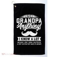 Ask Grandpa Anything Funny Gift Smart Fathers Day Golf Towel thumb 0