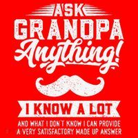 Ask Grandpa Anything Funny Gift Smart Fathers Day Santa Hat thumb 1