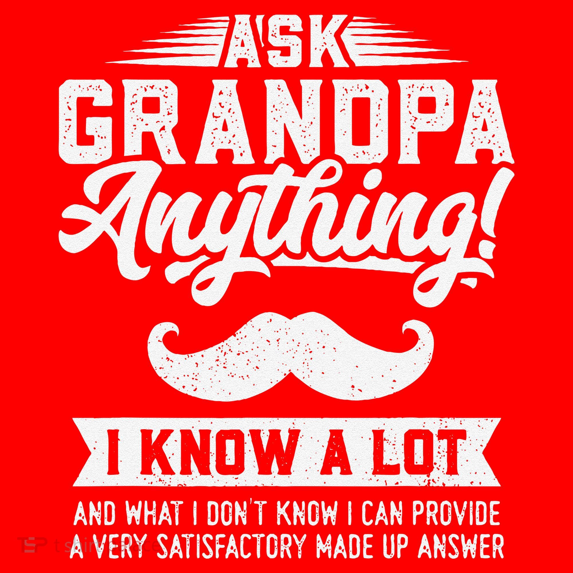 Ask Grandpa Anything Funny Gift Smart Fathers Day Santa Hat