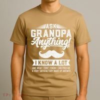 Ask Grandpa Anything Funny Gift Smart Fathers Day T-Shirt thumb 3