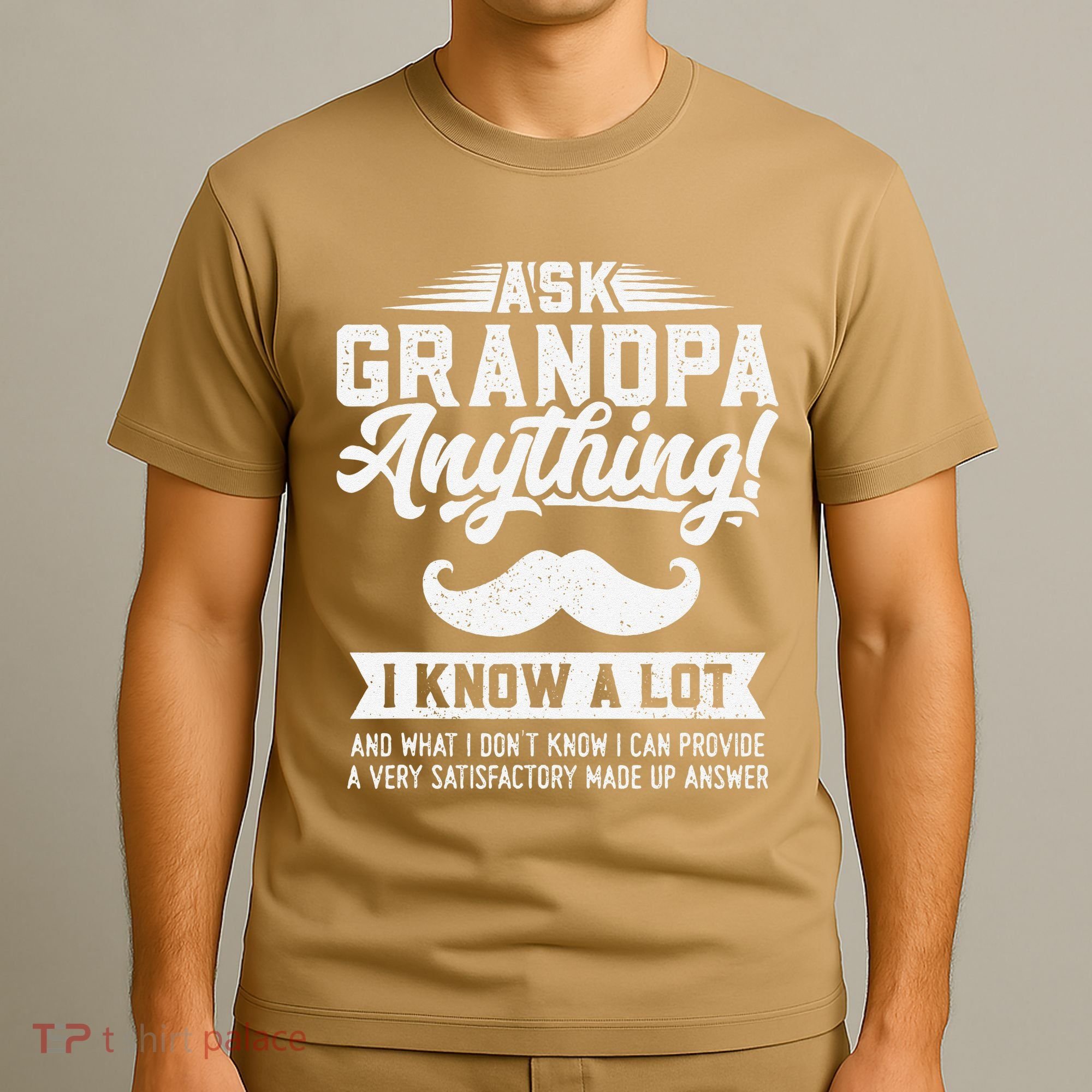 Ask Grandpa Anything Funny Gift Smart Fathers Day T-Shirt