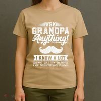 Ask Grandpa Anything Funny Gift Smart Fathers Day T-Shirt thumb 4