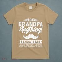 Ask Grandpa Anything Funny Gift Smart Fathers Day T-Shirt thumb 5
