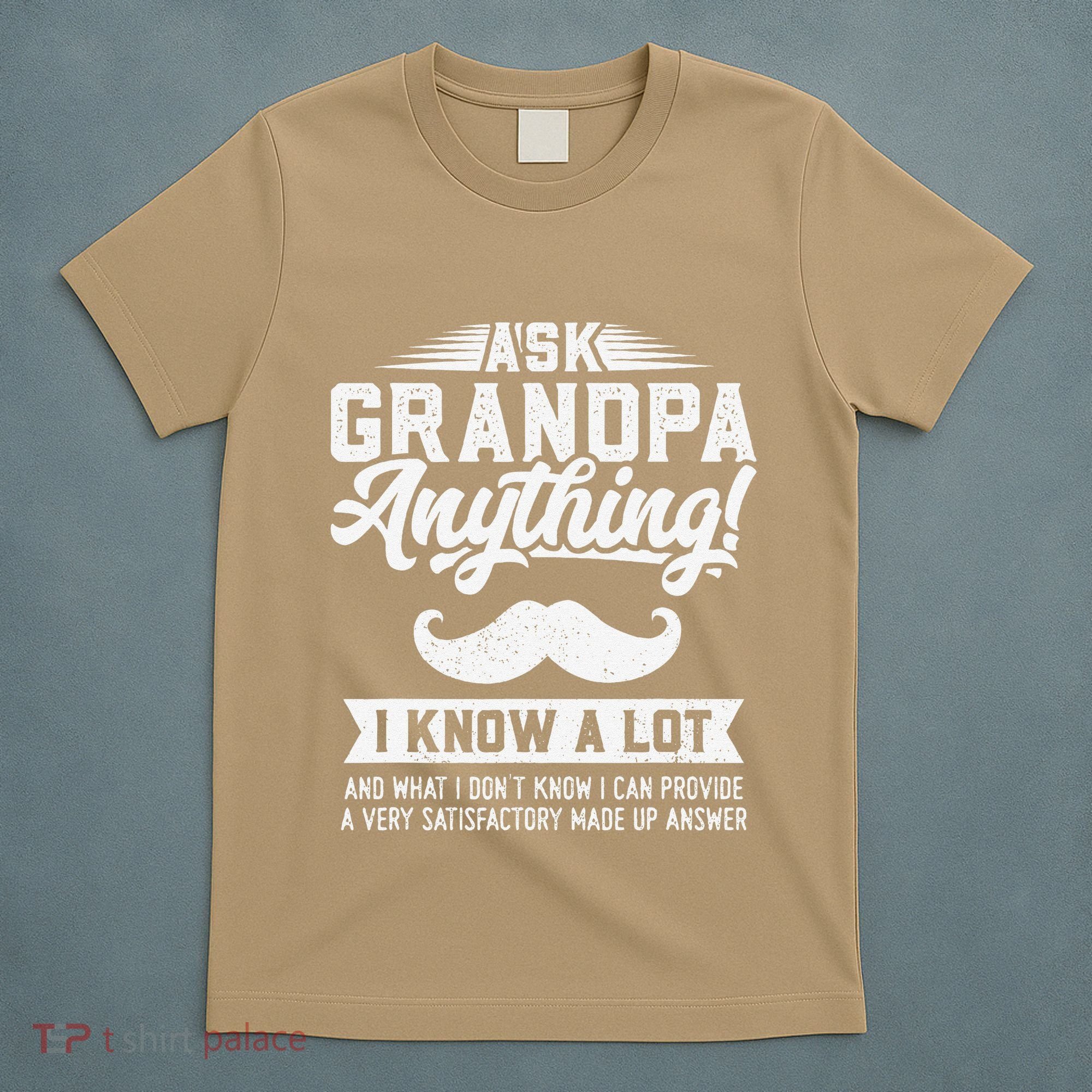 Ask Grandpa Anything Funny Gift Smart Fathers Day T-Shirt