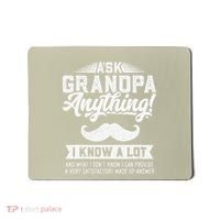 Ask Grandpa Anything Funny Gift Smart Fathers Day Mousepad thumb 0