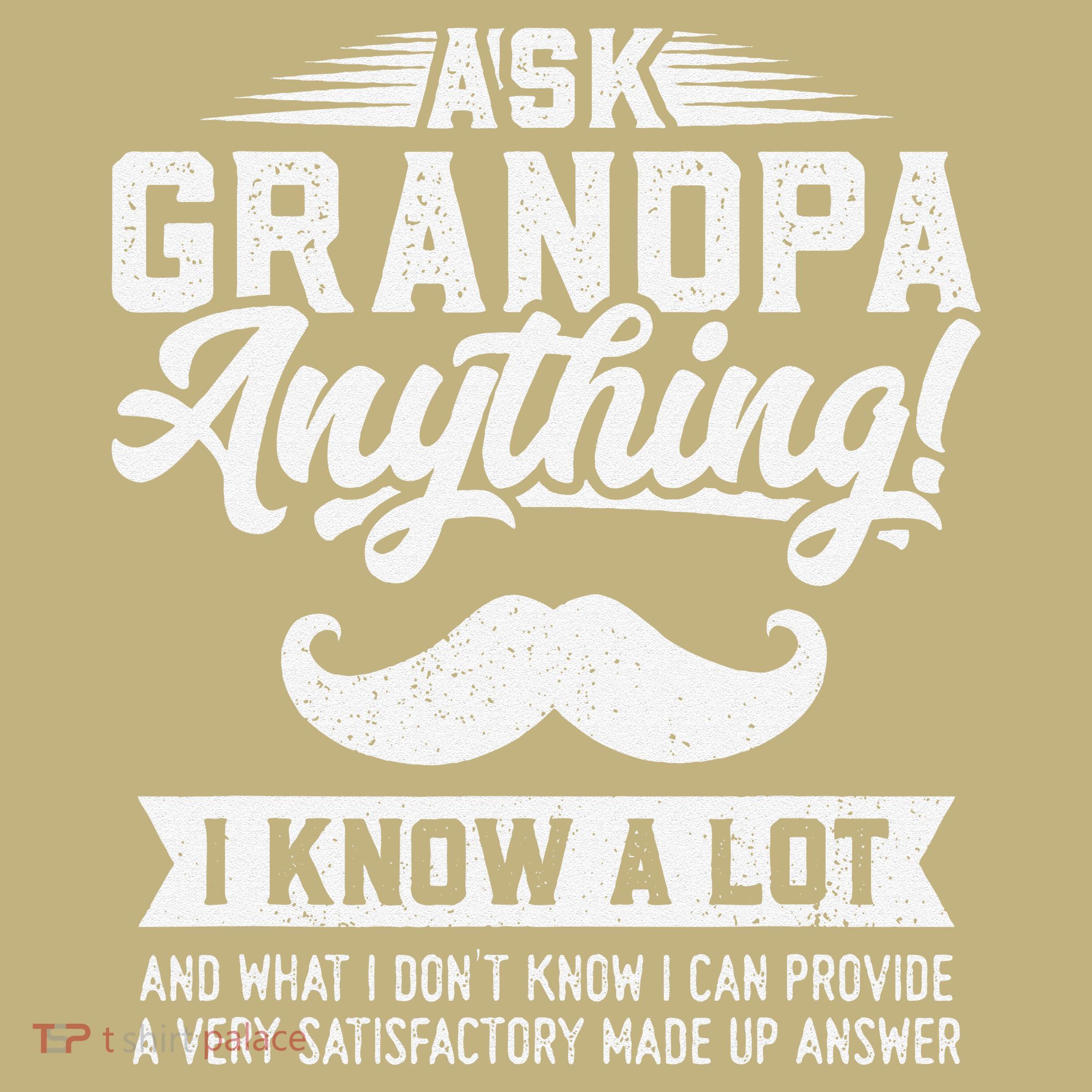 Ask Grandpa Anything Funny Gift Smart Fathers Day Mousepad