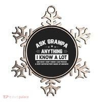 Ask Grandpa Anything I Know A Lot Funny Father's Day Ornament thumb 0