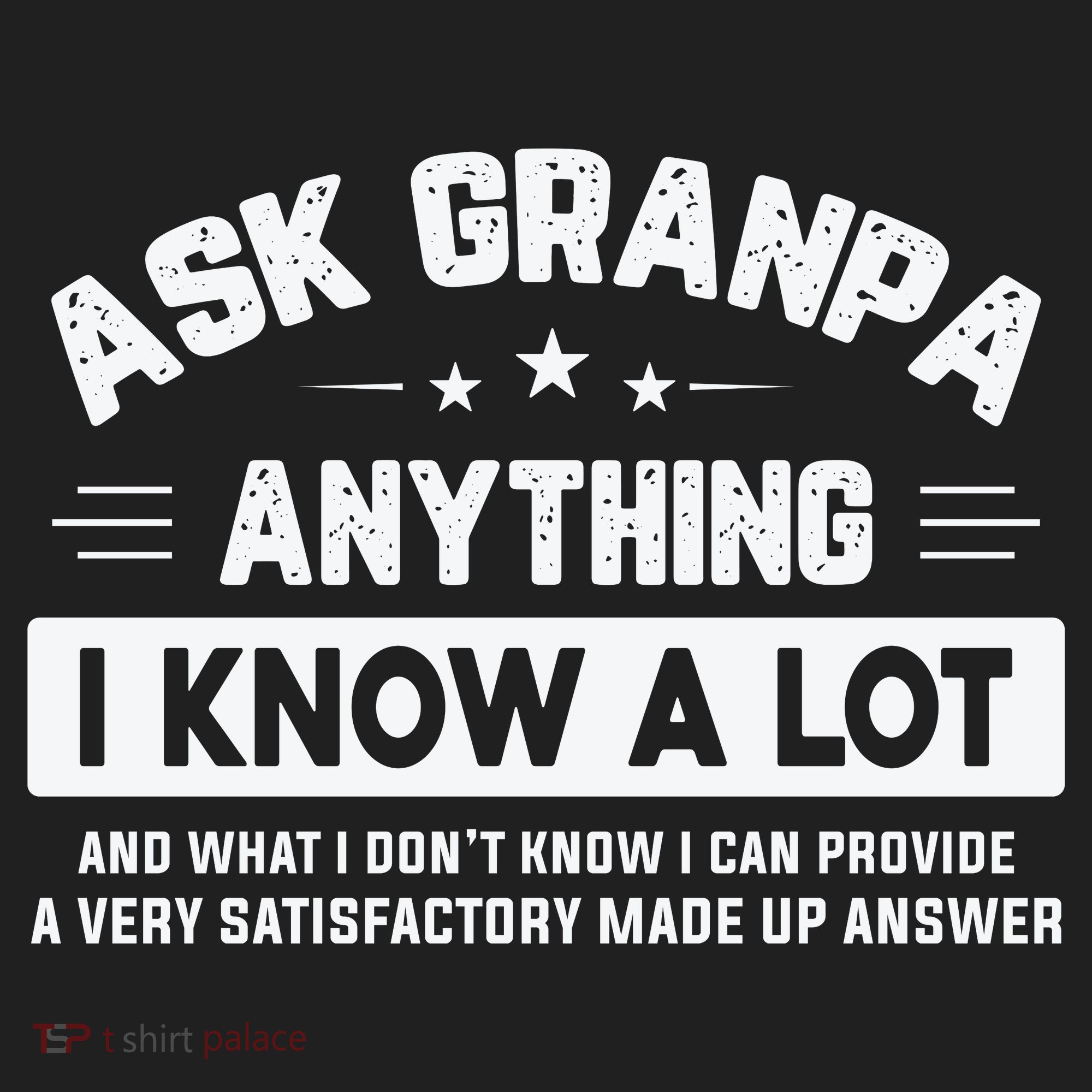 Ask Grandpa Anything I Know A Lot Funny Father's Day Golf Towel