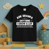 Ask Grandpa Anything I Know A Lot Funny Father's Day Toddler T-Shirt thumb 3
