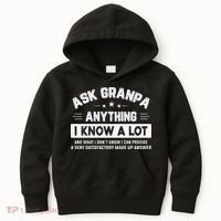 Ask Grandpa Anything I Know A Lot Funny Father's Day Kids Hoodie thumb 0