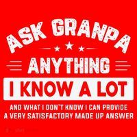 Ask Grandpa Anything I Know A Lot Funny Father's Day Santa Hat thumb 1