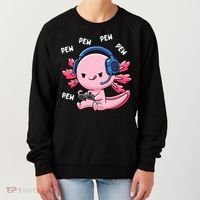 Axolotl Gaming Anime Video Game Pew Gamer Women's Sweatshirt thumb 0