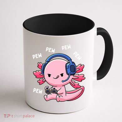Axolotl Gaming Anime Video Game Pew Gamer Coffee Mug back