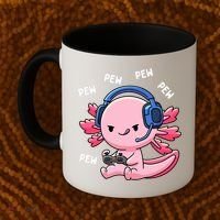 Axolotl Gaming Anime Video Game Pew Gamer Coffee Mug thumb 2